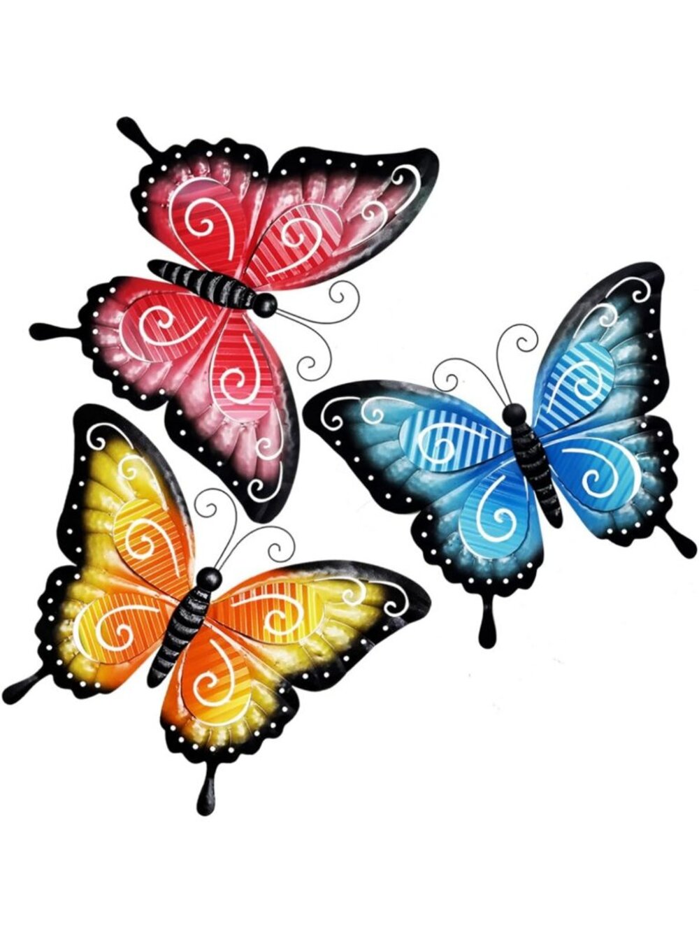 Oversized Metal Butterfly Wall Decor - 21" Indoor/Outdoor Art for Garden, Patio